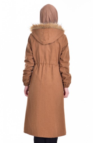 Coat with Furry Hood 50330-04 Mustard 50330-04