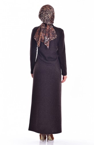 Brown Hijab Dress 2900-01