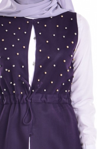Vest with Pearls 7000-03 Purple 7000-03
