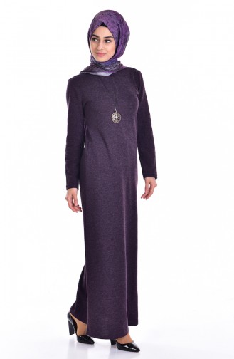 Plum Hijab Dress 2900-06