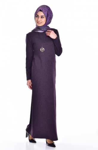 Plum Hijab Dress 2900-06