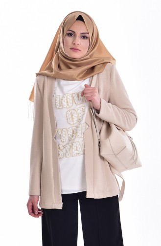 Bluse Jacke 2 Teilig 8912-09 Beige 8912-09