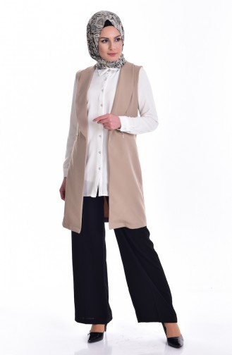 Blouse Vest Double Suit 9140-01 Beige 9140-01
