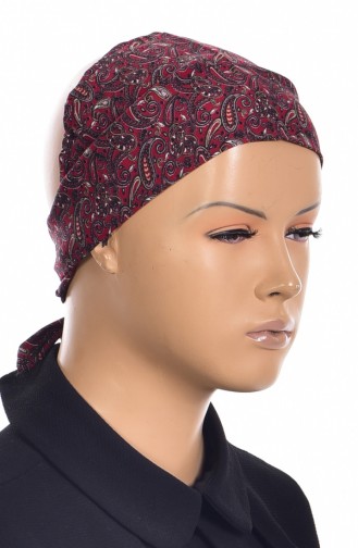 Bonnet Bandana a Motifs Sans Couture-01 Bordeaux 01