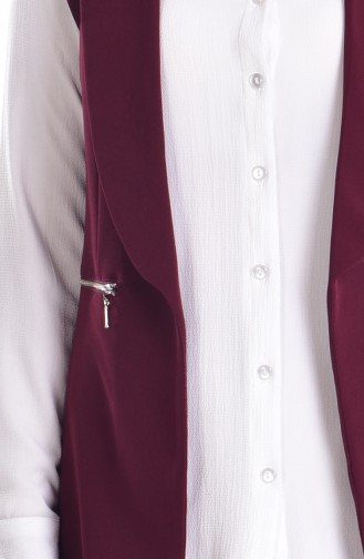 Blouse Vest Double Suit 9140-03 Claret Red 9140-03