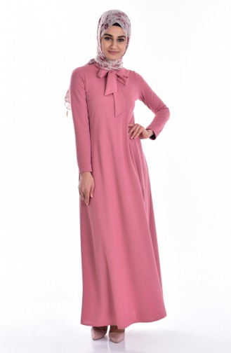 Dusty Rose Hijab Dress 4102-09