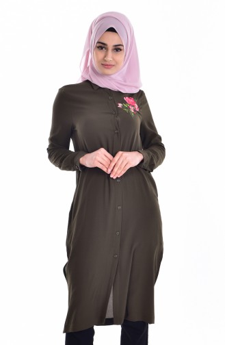 Nakışlı Tunik 6870-06 Haki