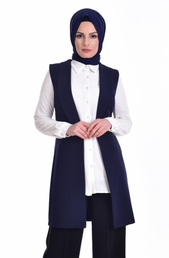 Blouse Vest Double Suit 9140-02 Navy Blue 9140-02