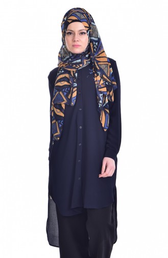 Navy Blue Tuniek 6875-08