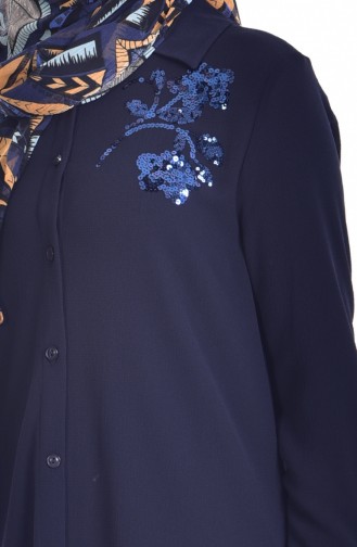 Navy Blue Tuniek 6875-08