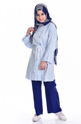 Checkered Tunic 6880-06 Blue 6880-06