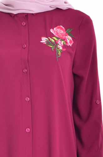 Embroidered Tunic 6870-03 Damson 6870-03