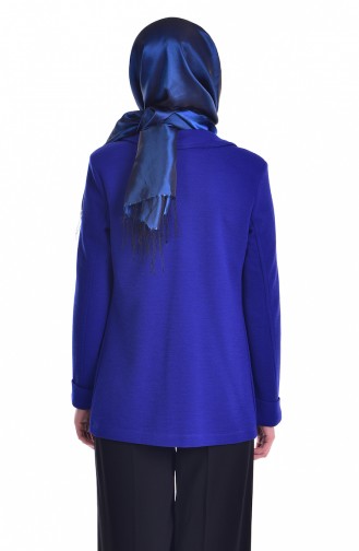 Ensemble Deux Pieces Veste Blouse 8913-07 Bleu Roi 8913-07