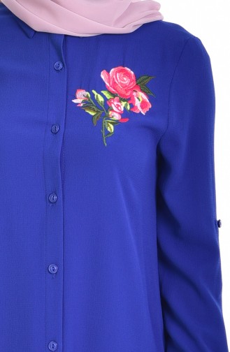 Embroidered Tunic 6870-02 Saxe Blue 6870-02