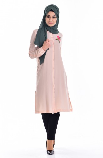 Nakışlı Tunik 6870-01 Somon