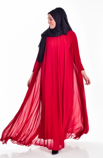 Claret red Abaya 2018002-02