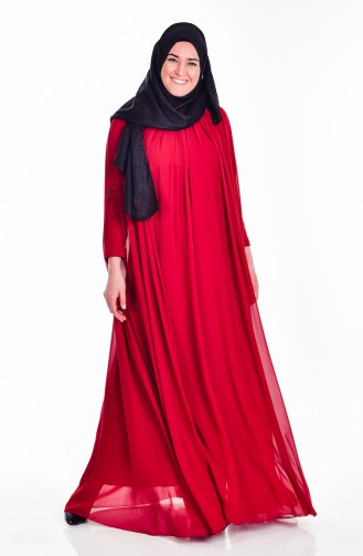 Claret red Abaya 2018002-02