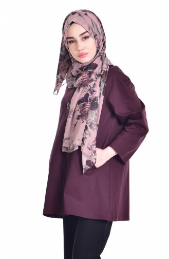 Buttoned Coat 10035-03 Claret Red 10035-03