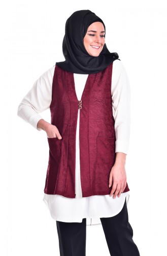 Claret red Gilet 2170A-02