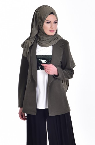 Ensemble Deux Pieces Blouse Veste 8914-07 Khaki 8914-07