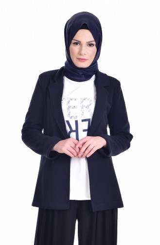 Jacket Blouse Double Suit 8913-04 Navy Blue 8913-04