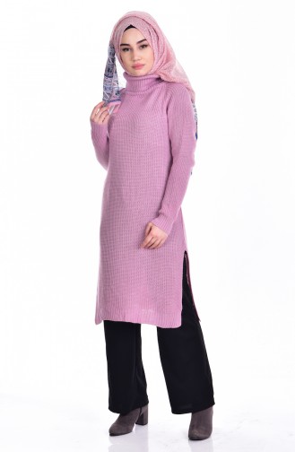 Pull Tricot Col Roulé 2017-15 Lila 2017-15
