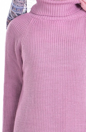 Pull Tricot Col Roulé 2017-15 Lila 2017-15