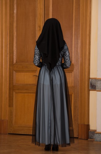 Blue Hijab Evening Dress 52665-10