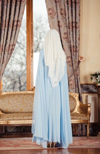 Blue Hijab Evening Dress 52657-02