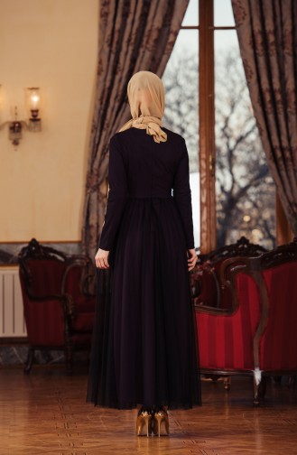 Purple Hijab Evening Dress 52675-05
