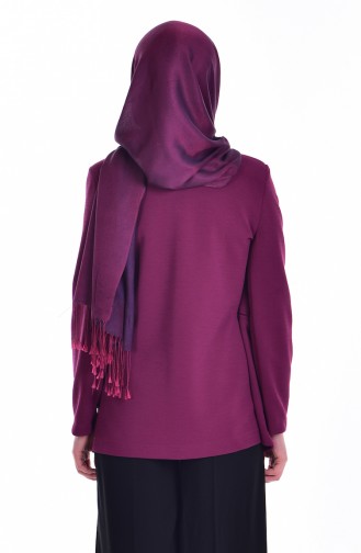 Ensemble Deux Pieces Blouse Veste 8914-05 Plum 8914-05