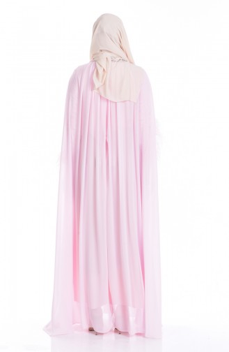 Chiffon Feathered Cloak 2018002-03 Pink 2018002-03