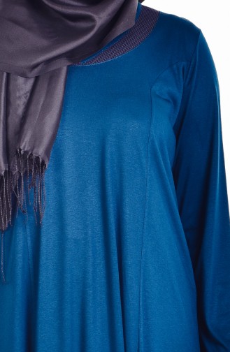 Petrol Hijab Dress 4436-02