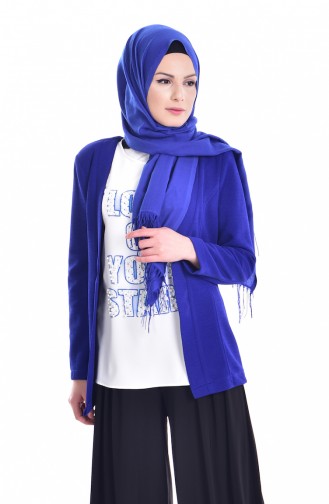 Ensemble Deux Pieces Blouse Veste 8912-04 Bleu Roi 8912-04