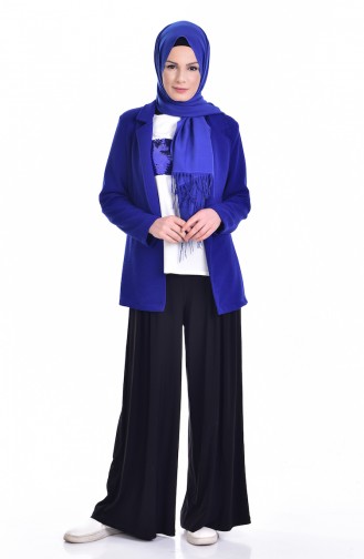 Bluz Ceket İkili Takım 8914-03 Saks