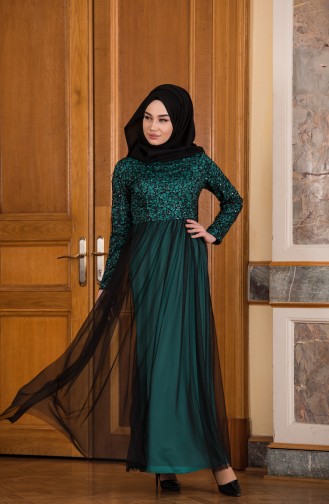 Black Hijab Evening Dress 52665-11