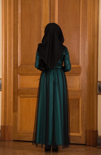 Black Hijab Evening Dress 52665-11