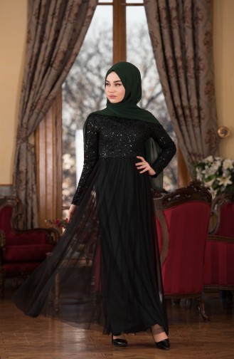 Green Hijab Evening Dress 52665-08