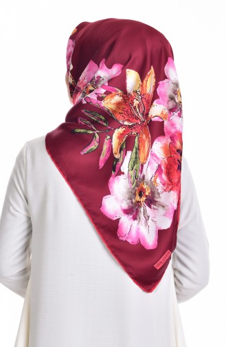 Patterned Rayon Scarf 503146-15 Claret Red 15