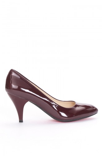 Women Stiletto Shoes 569-8-1111-011-15 Claret Red Rugan 569-8-1111-011-15