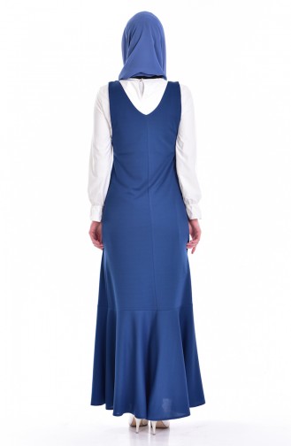فستان بتصميم سادة  5091-03