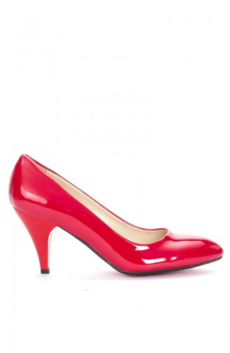 Female Stiletto Shoes 569-8-1111-011-11 Red Patent Leather 569-8-1111-011-11