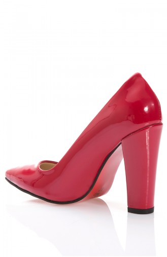 Kadın Stiletto Ayakkabı 569-8-1111-025-14 Kırmızı Rugan