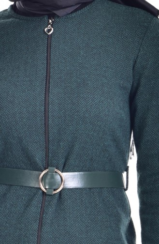Coat with Zipper 5145-03 Dark Green 5145-03