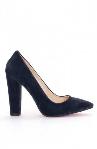 Women Stiletto Shoe 569-8-1111-025-10 Navy Blue Suede 569-8-1111-025-10