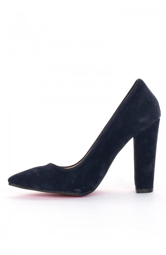 Women Stiletto Shoe 569-8-1111-025-10 Navy Blue Suede 569-8-1111-025-10