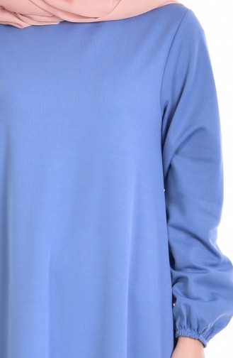 Elastic Arm Dress 0006-16 Blue 0006-16