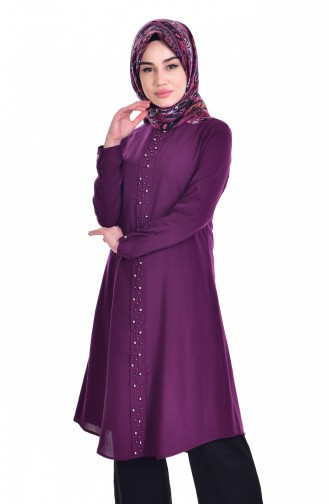 Tunic with Pearls 1207-06 Purple 1207-06