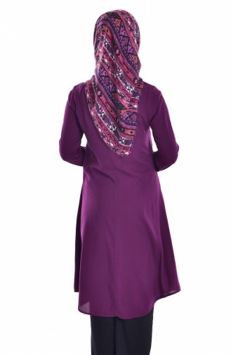 Tunic with Pearls 1207-06 Purple 1207-06