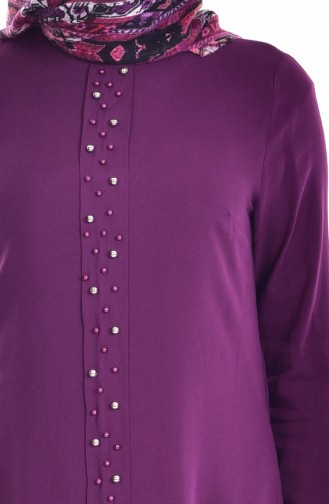 Tunic with Pearls 1207-06 Purple 1207-06